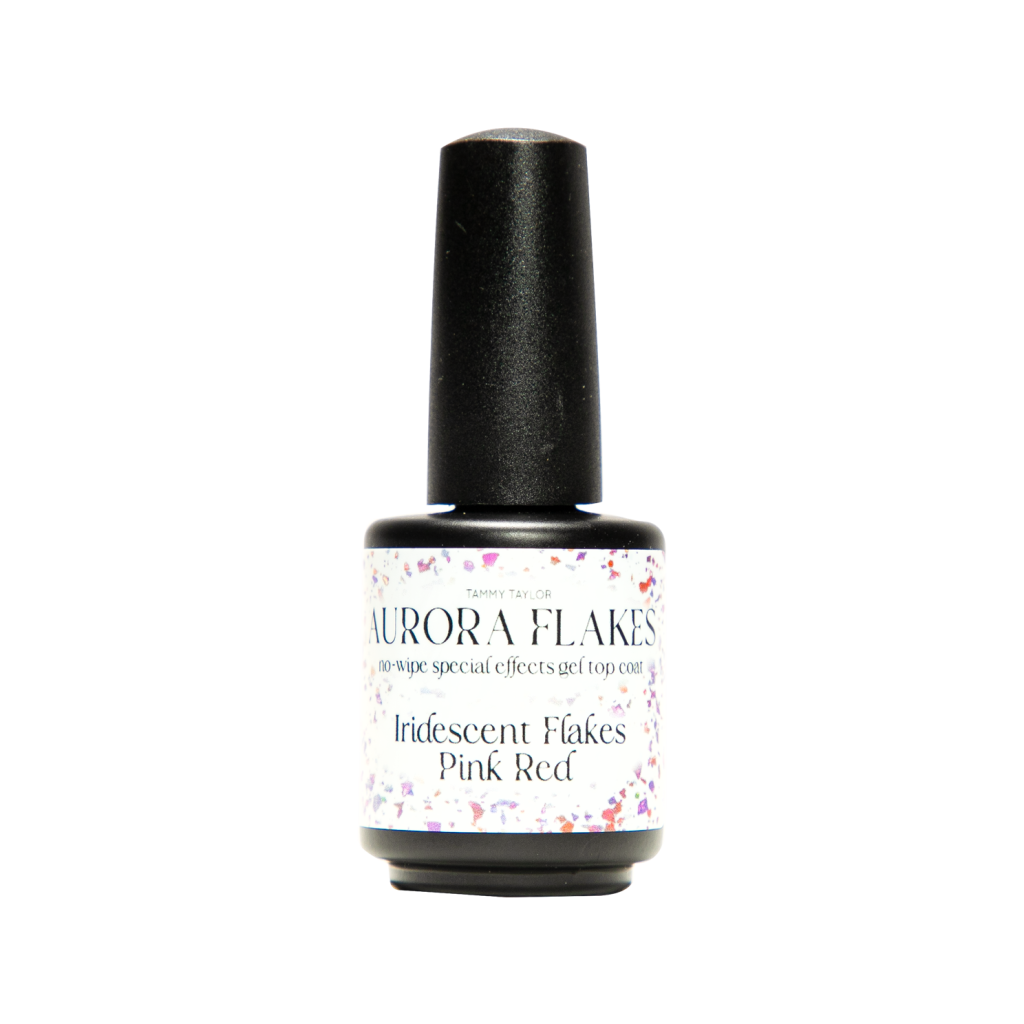 Iridescent Flakes Pink Red Top Coat – Acrylic System | Tammy Taylor Europe
