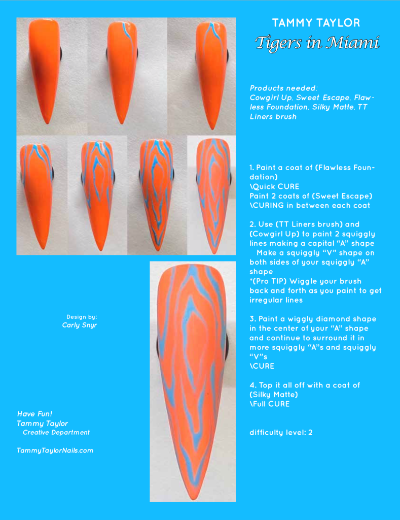 Tigers in Miami Step by Step Bundle – Gel System | Tammy Taylor Europe