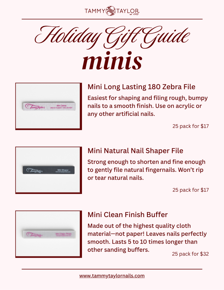 25 Pack Mini Natural Nail Shaper File – Tools & Accessories | Tammy Taylor Europe